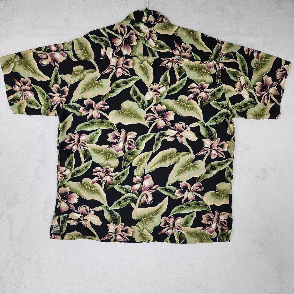 VTG Tori Richard Shirt Mens L Button Up Hawaii Floral Camp Leaves Garden USA